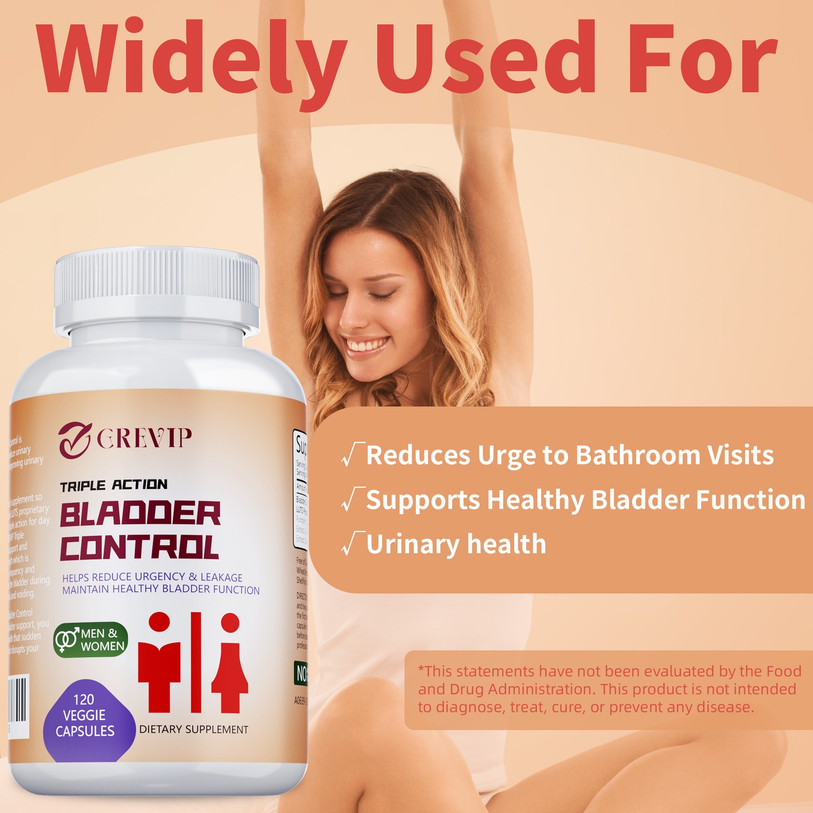 Bladder Control Capsules – Helps with Overactive Bladder, for Bladder Health