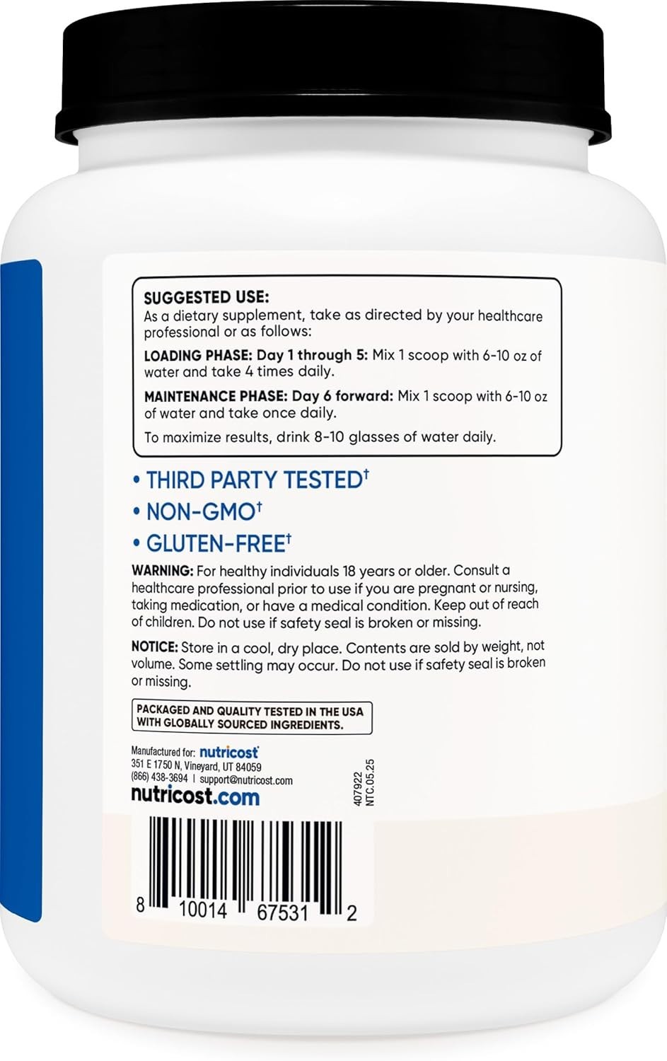 Creatine Monohydrate Micronized Powder Pure Creatine