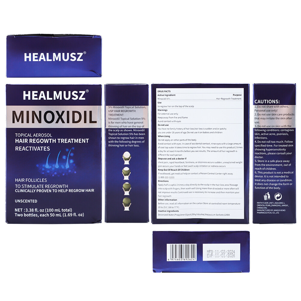 6PCS MINOXIDIL 5% EXTRA STRENGTH HAIR REGROWTH TREATMENT FOR MEN 6 MONTHS SUPPLY