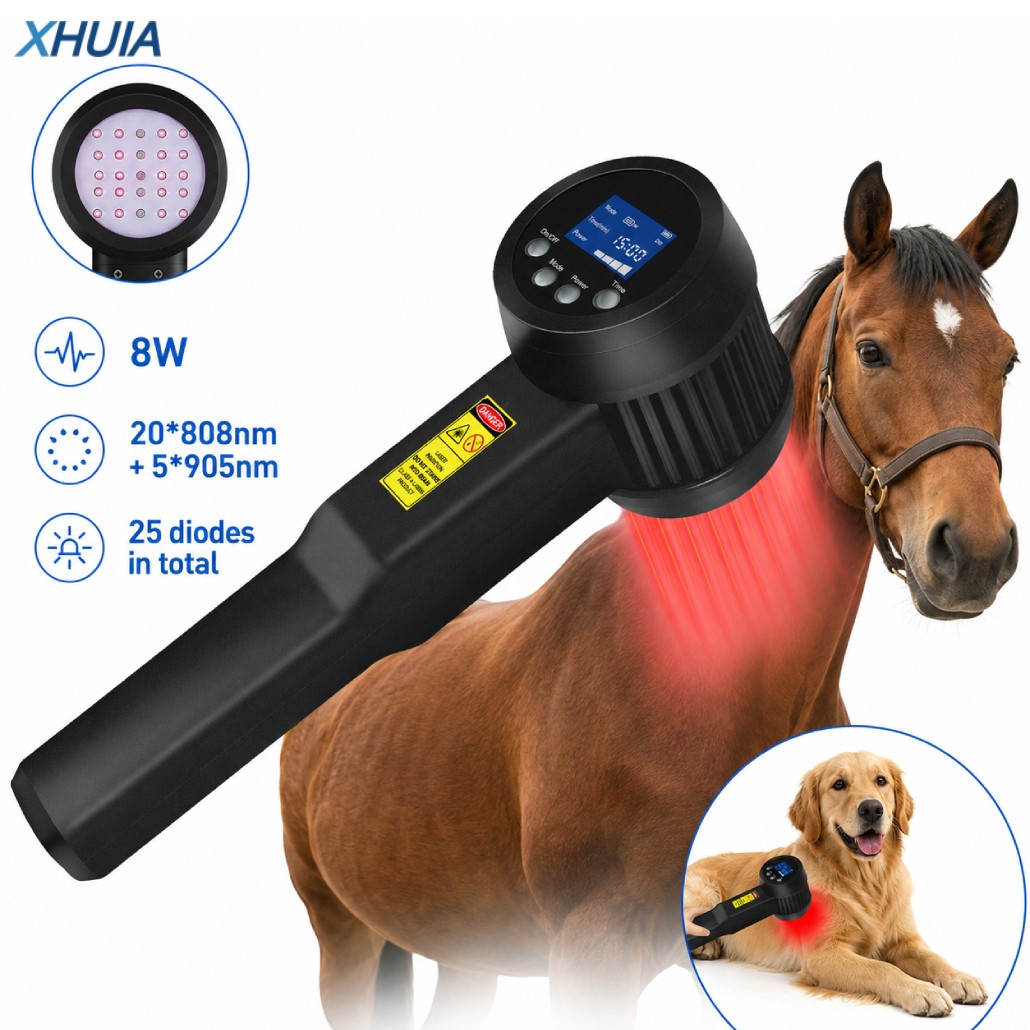 8W Cold Laser Therapy Device LLLT 20x808nm+5x905nm for Wound Healing,Muscle Pain