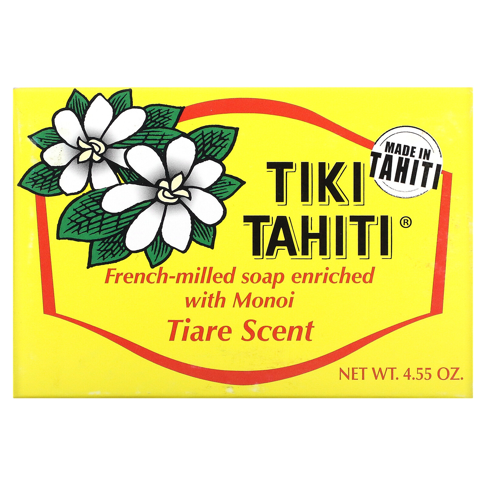 French-Milled Soap Enriched with Monoi, Tiare Scent, 4.55 oz (130 g)