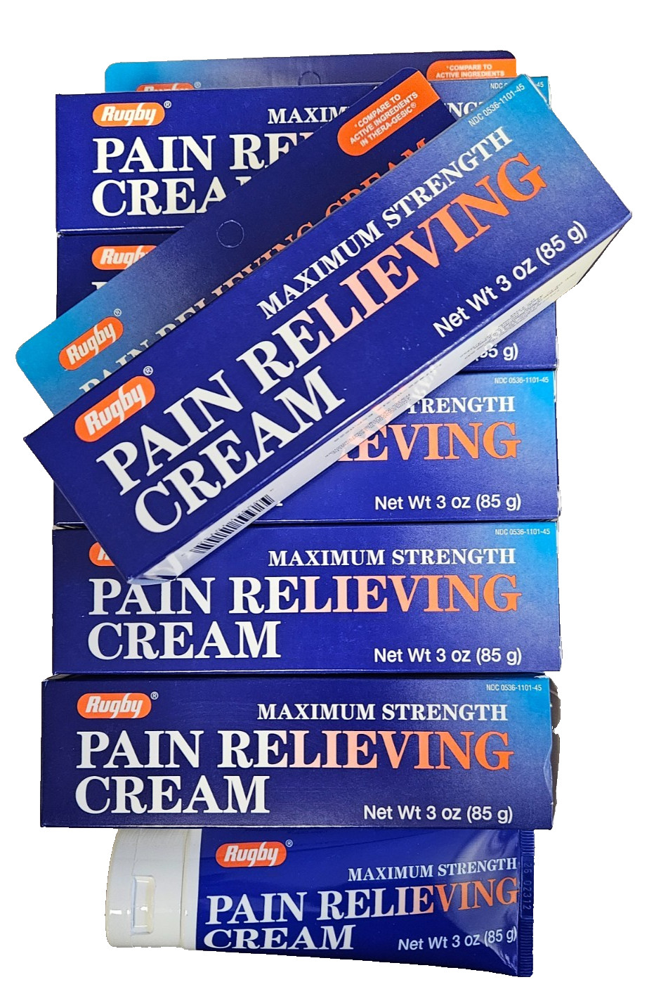 Rugby PAIN RELIEVING CREAM 3oz Large Tube ^^ ( 6 PACK ) BLUE