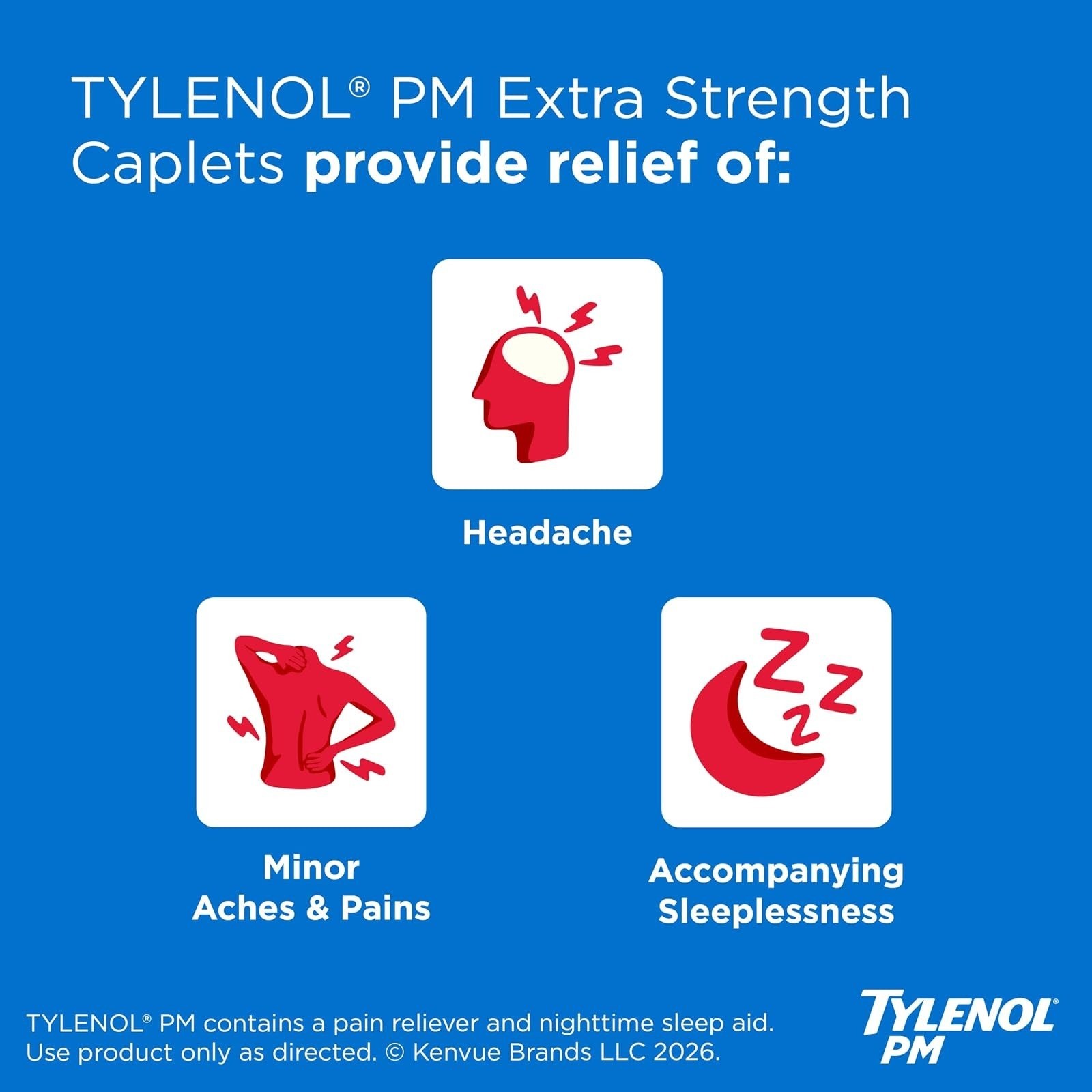 Tylenol PM Extra Strength Nighttime Pain Relief Sleep Aid 150 Count
