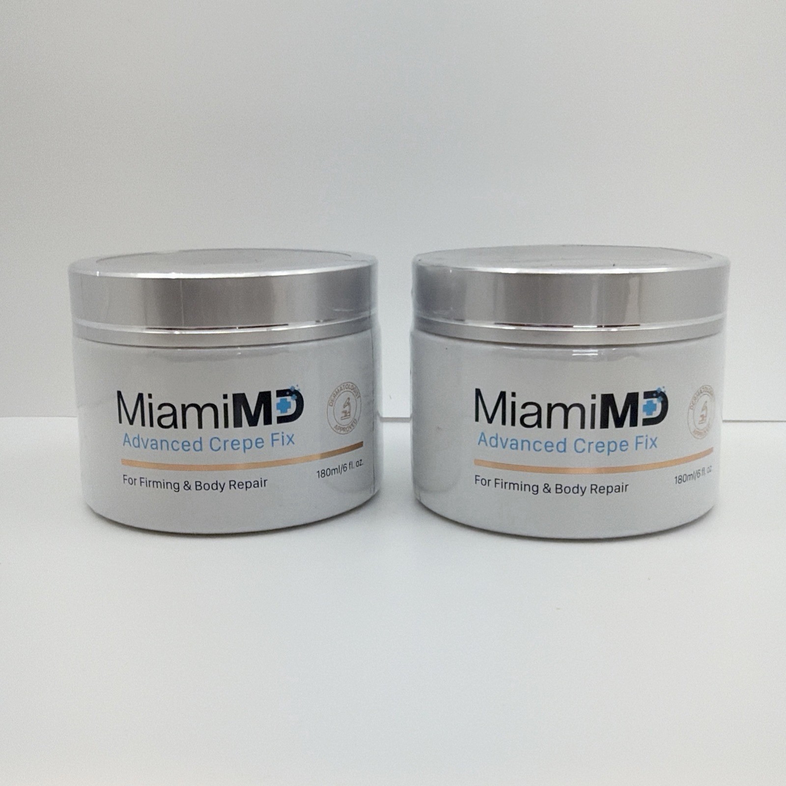 2 PACK 6oz MiamiMD (Miami MD) NEW ADVANCED CREPE FIX For Firming & Body Repair