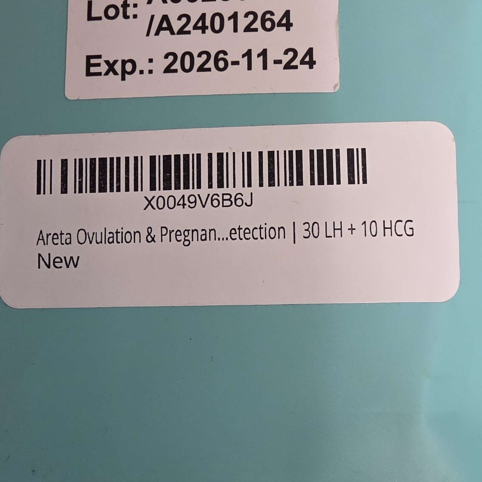 Areta Ovulation & Pregnancy Test Strips Kit 30 LH + 10 HCG Urine Exp 2026-11-24