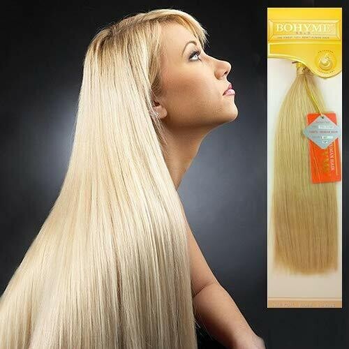 Bohyme Gold Silky Straight Remy Human Hair Extentions 18″ Color BL613