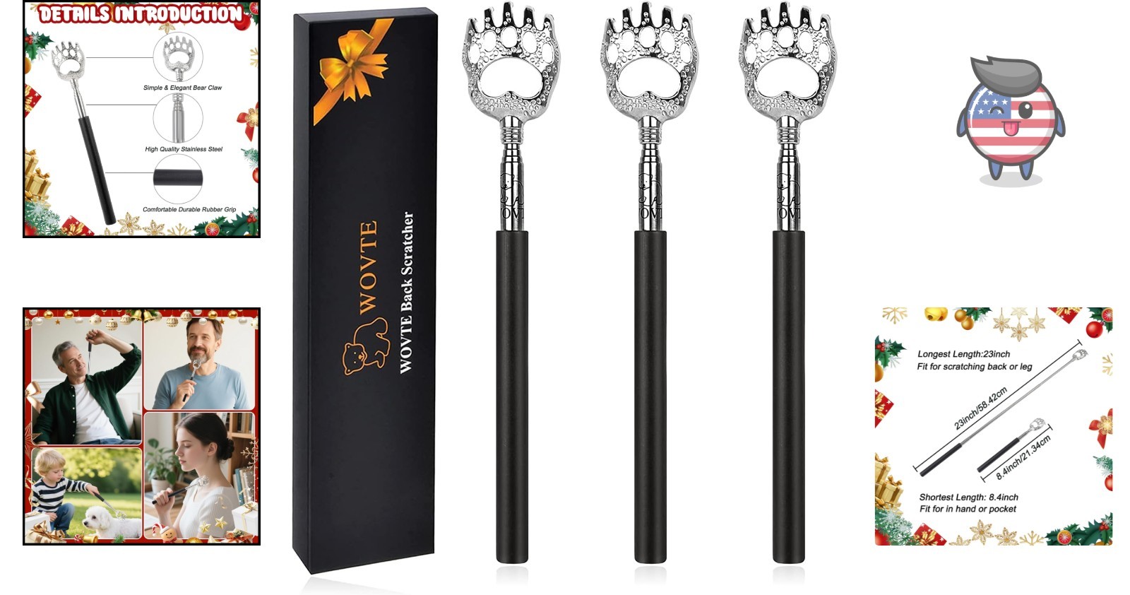 Innovative Bear Claw Back Scratchers 3-Pack – Effortless Itch Relief at Hand