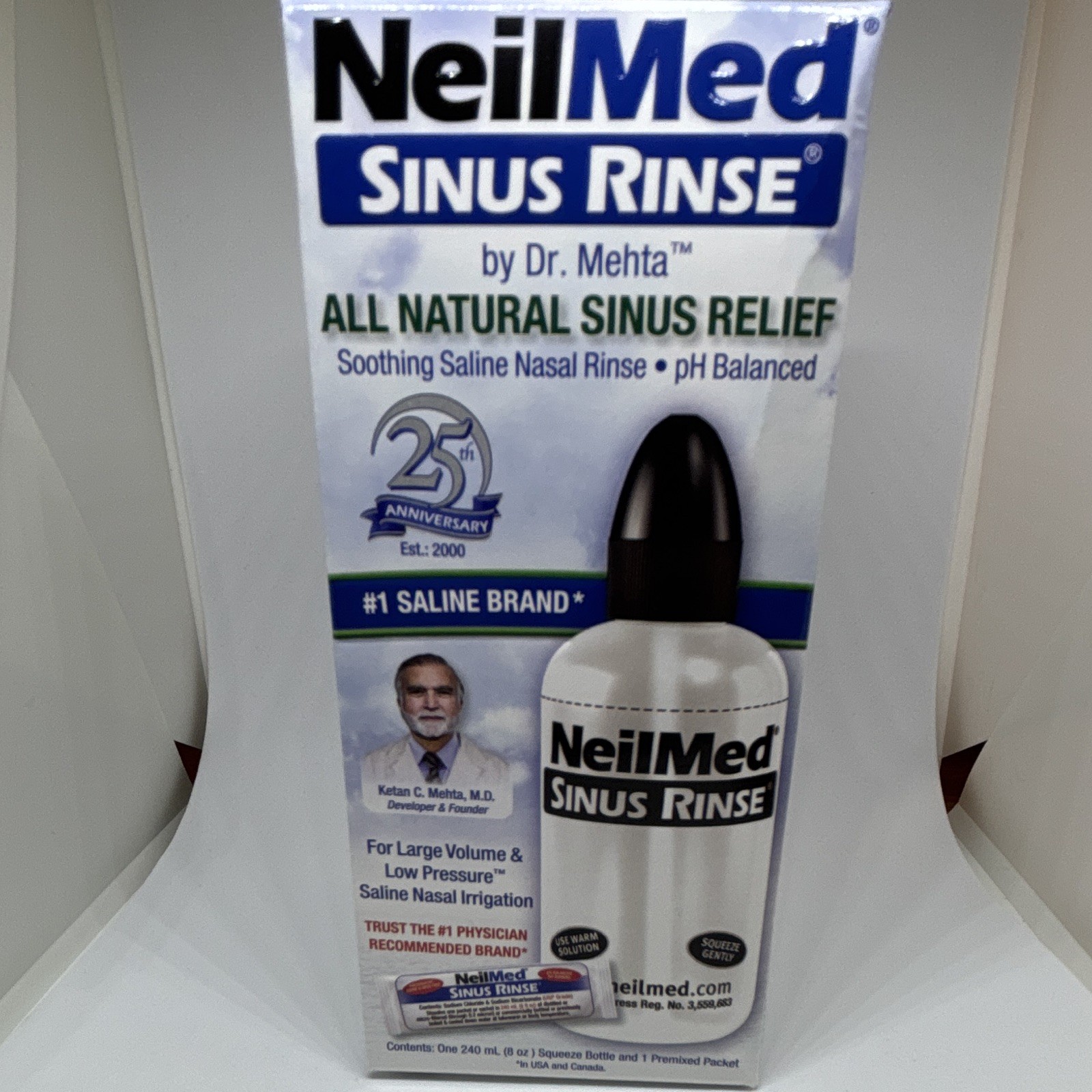 NeilMed Sinus Rinse Sinus Irrigation System pH Balanced 8 fl oz Plastic