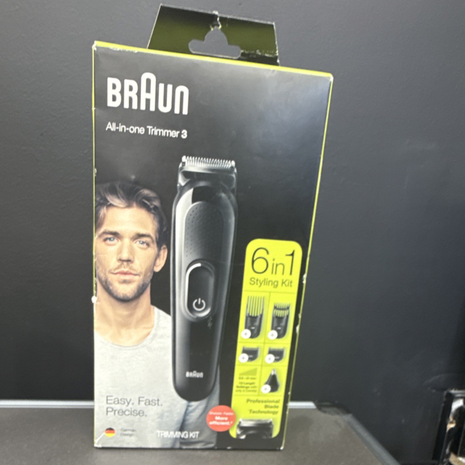 Braun All-in-one Trimmer 3 MGK3220 Cordless 6-in-1 Black Washable Heads & Combs