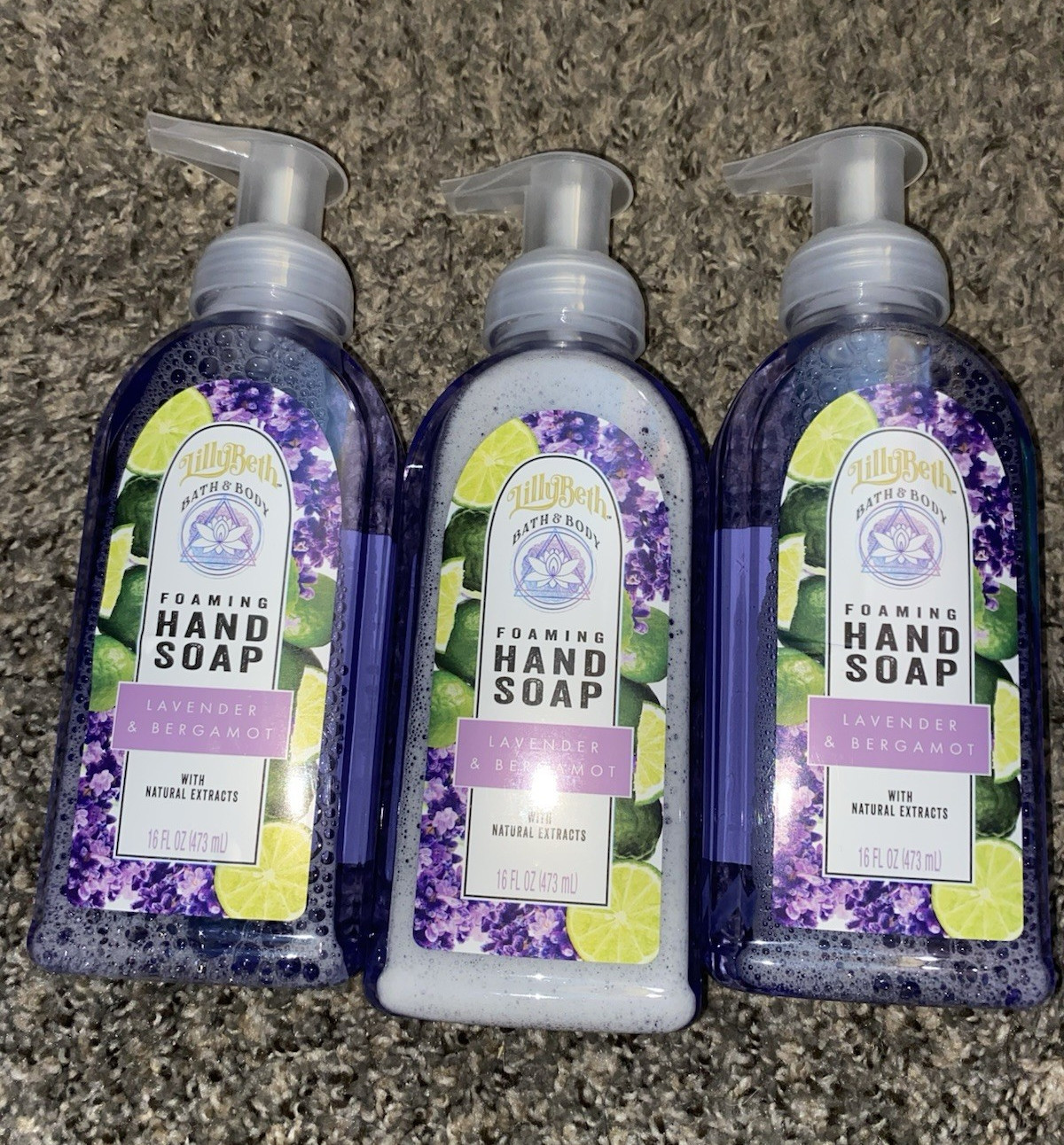 Lilly Pulitzer lavender & bergamot foaming hand soap purple