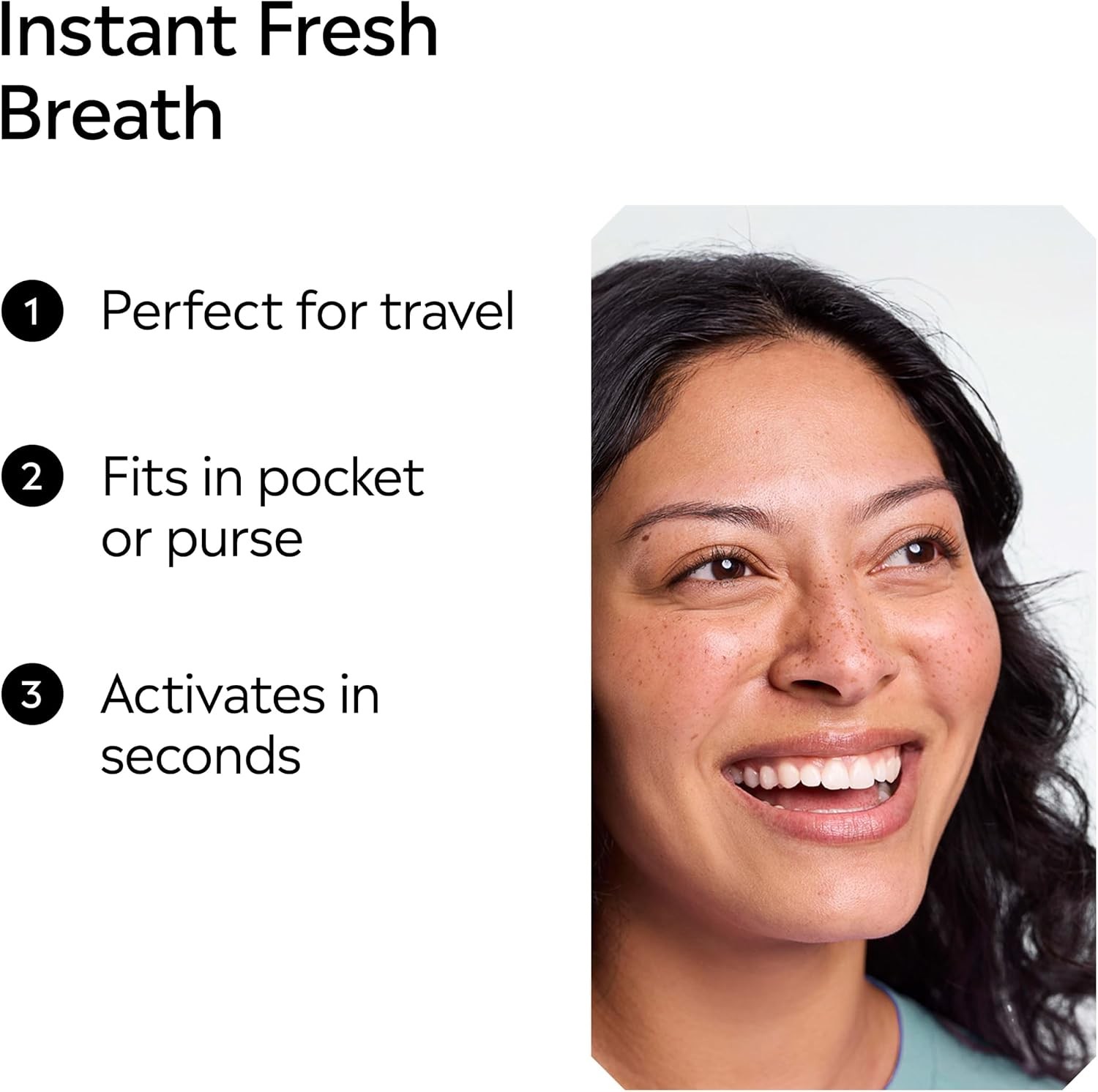 Listerine Cool Mint Pocketmist Oral Care Mist for Fresh Breath, Non-Aerosol Suga