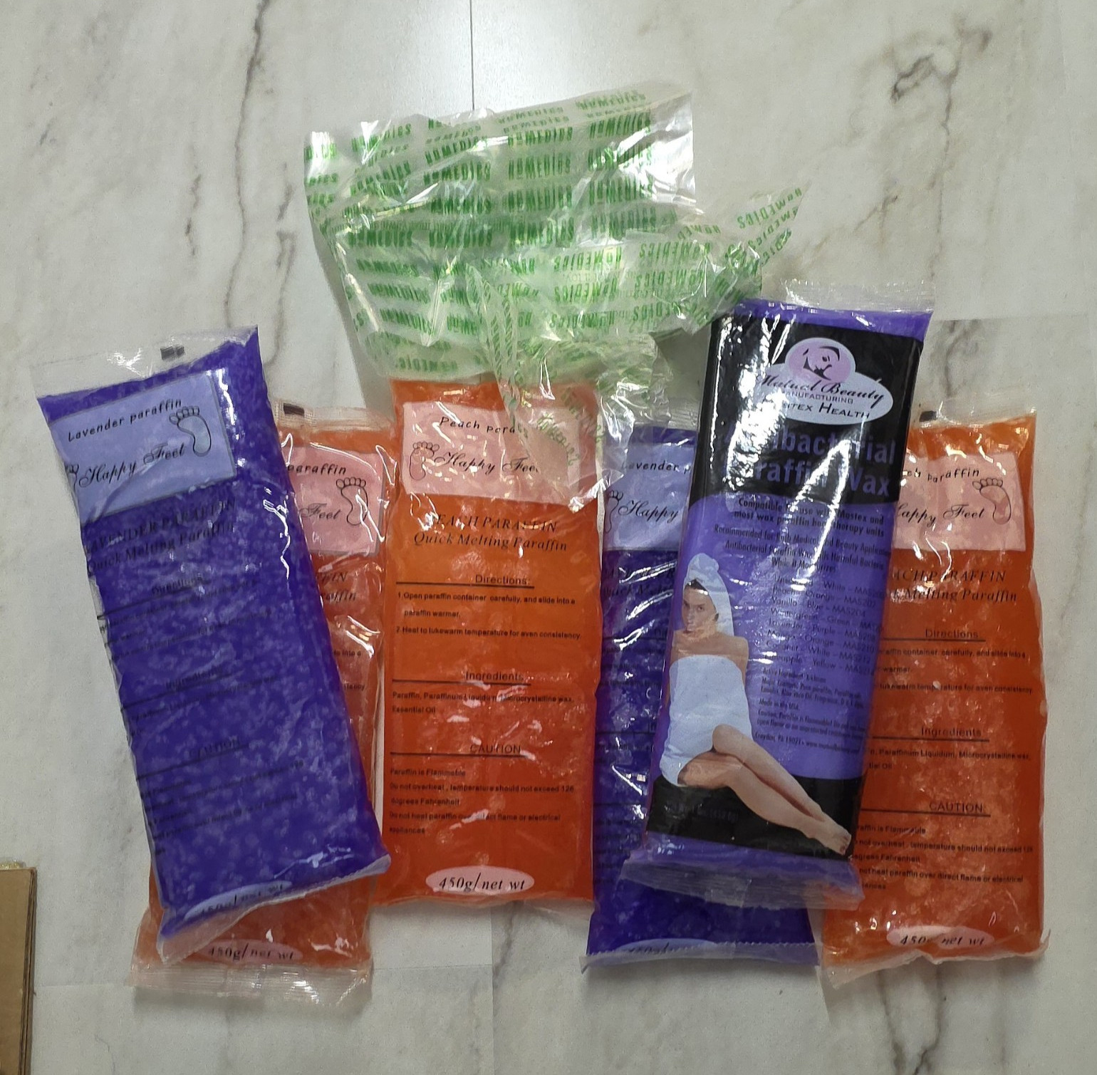 Happy Feet Lavender Paraffin Wax Quick Melting Multipack Block 450g
