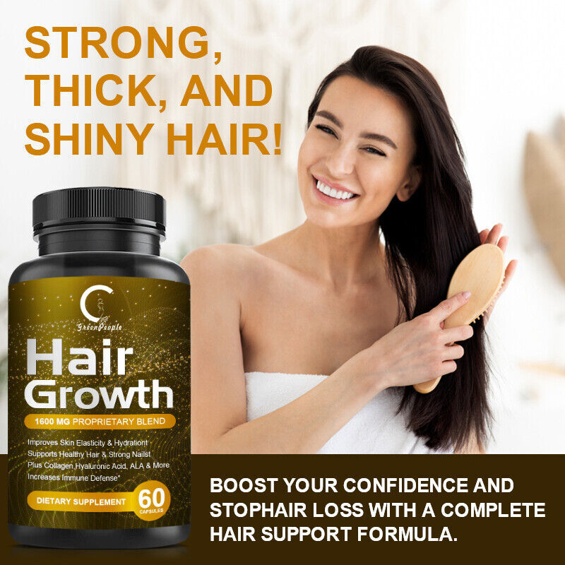 HAIR FAST GROWTH HERBAL PILLS PREVENT ANTI LOSS STIMULATE VITAMINS PILLS 5000MG