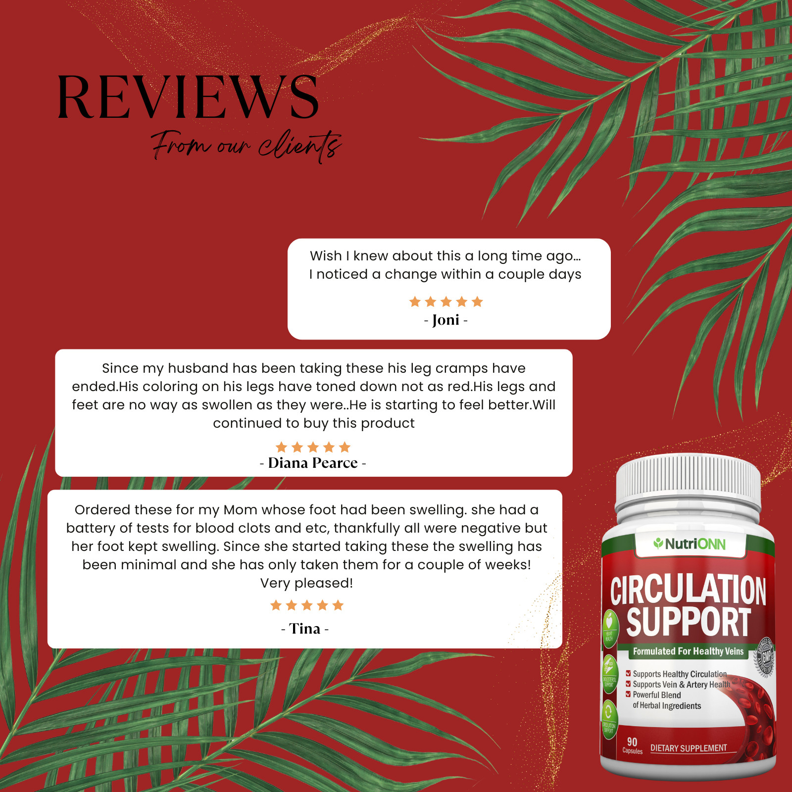 Blood Circulation Support – Natural Formula for Healthy Blood Flow & Leg Comfort