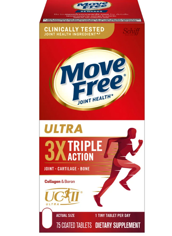 2 boxes Schiff Move Free Ultra 3X Triple Action 75 Tablets EXP 7/2028 SAVE!!