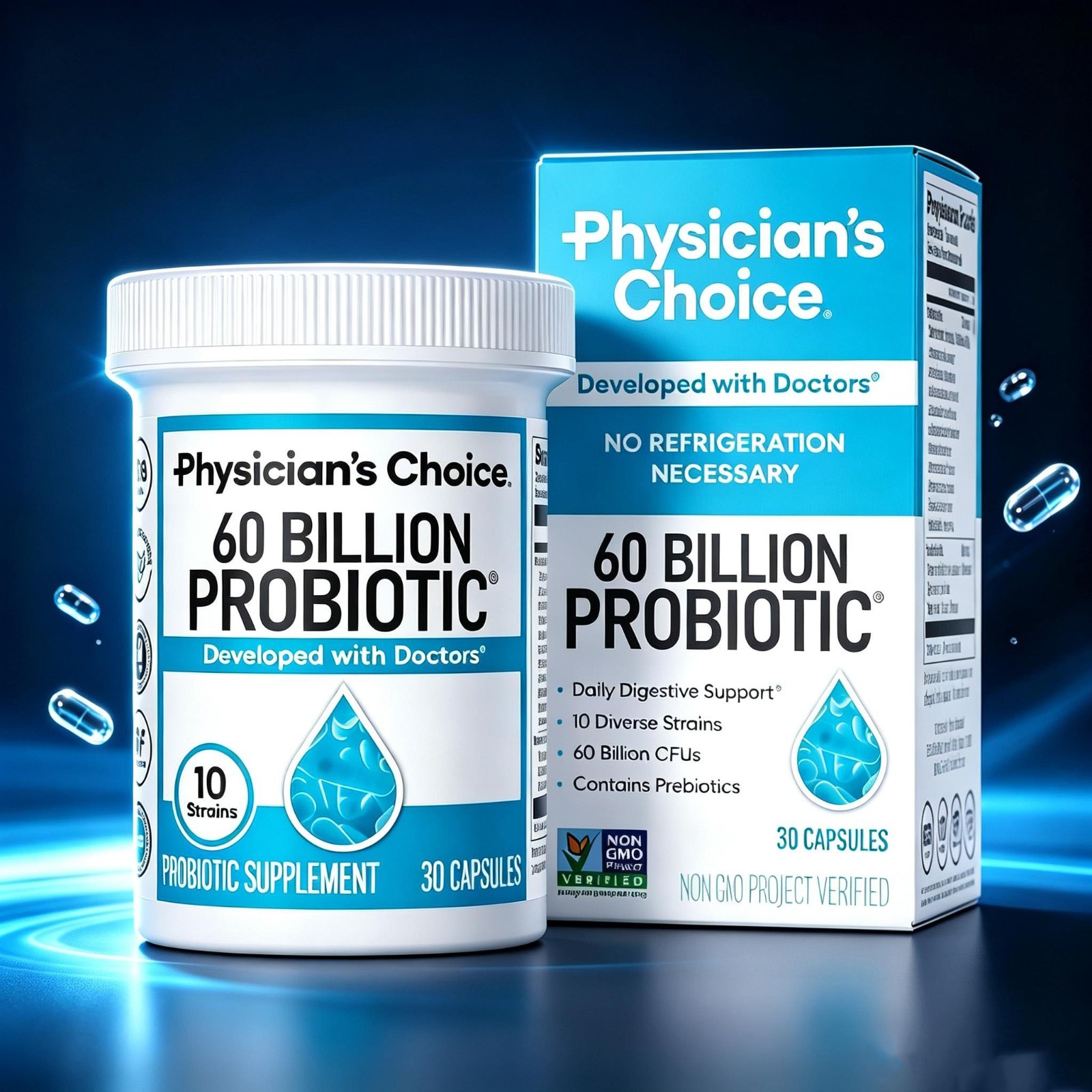 Probiotics for Digestive Gut Health Immune Support with Prebiotics 30ct