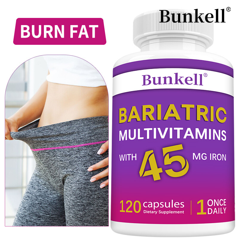 Bariatric Multivitamin Capsule with 45mg Iron for Weight Loss Burn Fat-120 caps