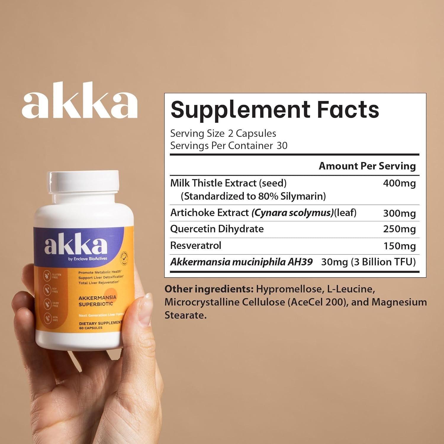AKKA Liver Cleanse Detox&Repair Superbiotic-Supports Liver Health 60Caps Premium