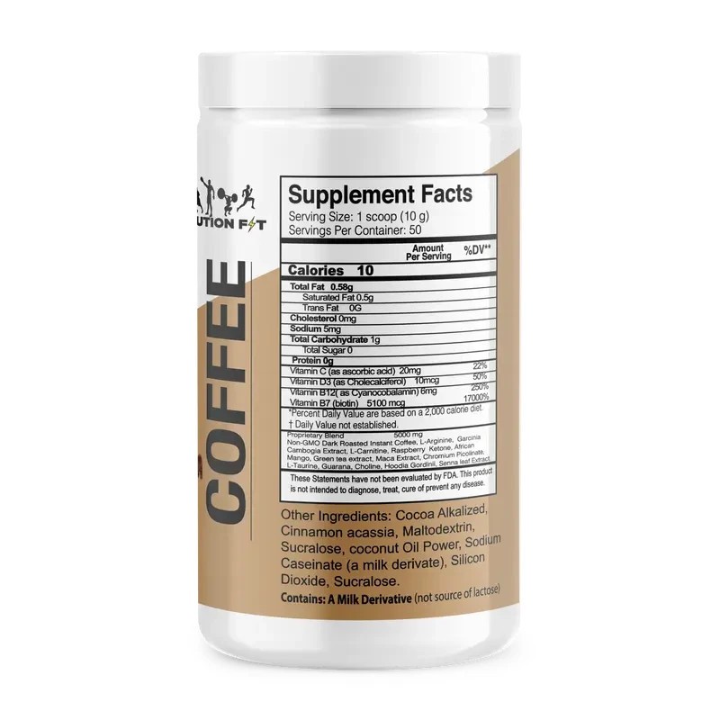 Evolution Coffee Cappuccino Flavor Beverage Creamy with L-Carnitine a Dietary Su