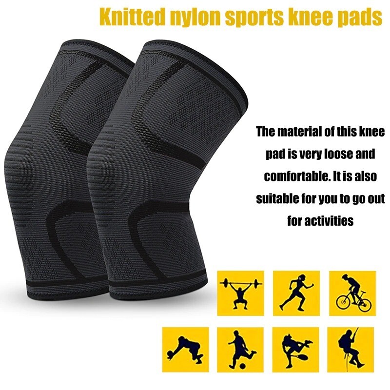 Knee Sleeve Compression Brace Support For Sport Gym Joint Pain Arthritis Relief