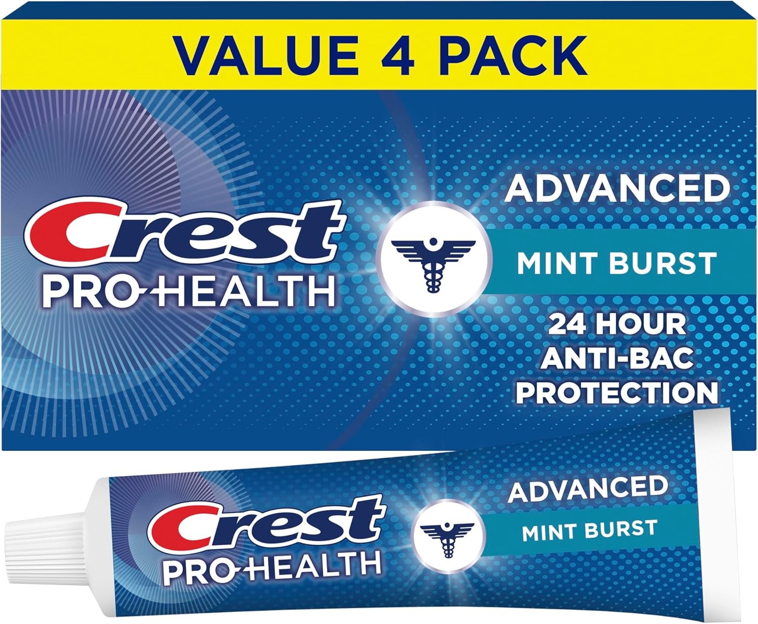 Crest Pro-Health Advanced Antibacterial Protection Toothpaste,5 oz 4 Pack, Teeth