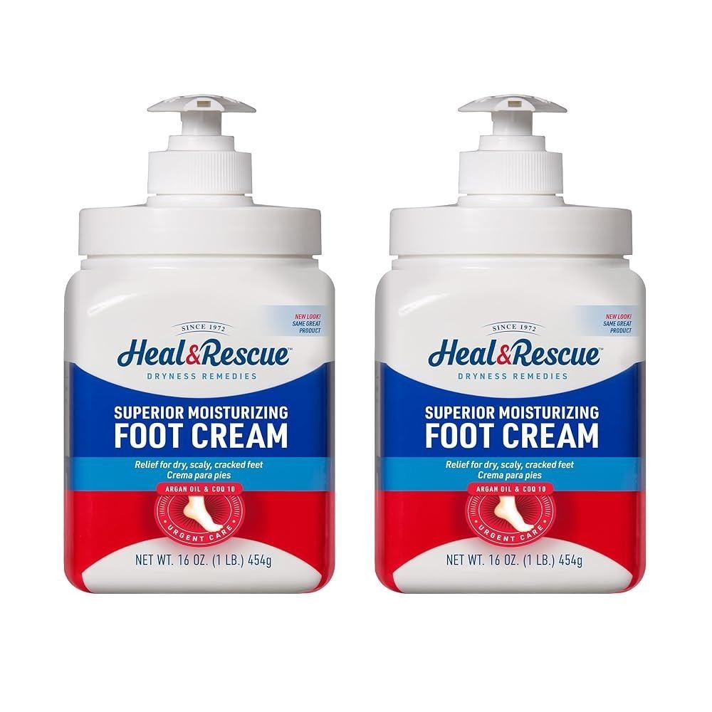 Heal&Rescue Heel Rescue Foot Cream, Unscented Foot Cream for Dry Feet, 2-pack