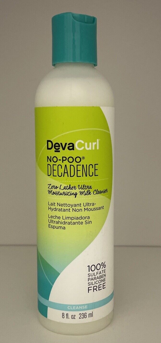 DEVACURL NO-POO DECADENCE ZERO LATHER ULTRA 8 oz MILK CLEANSER MOISTURE