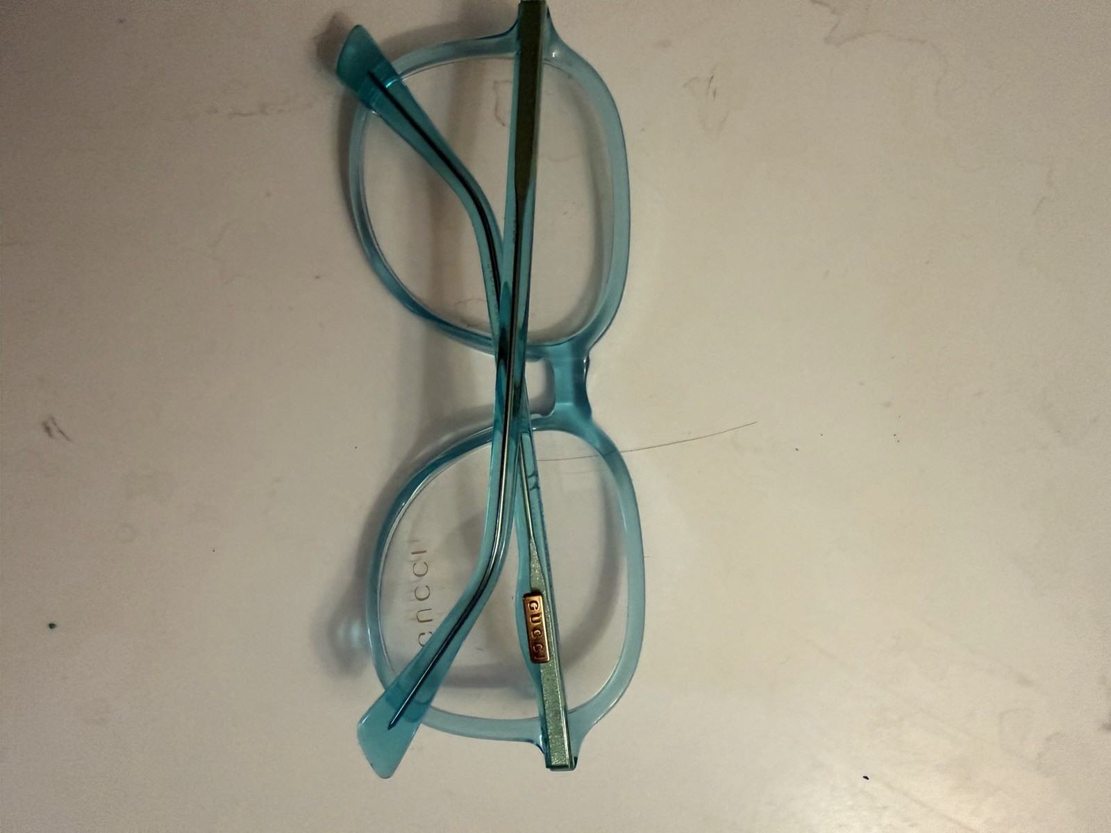 Blue Full Rim Plastic Eyeglasses Frames Solid Pattern Unisex Adults