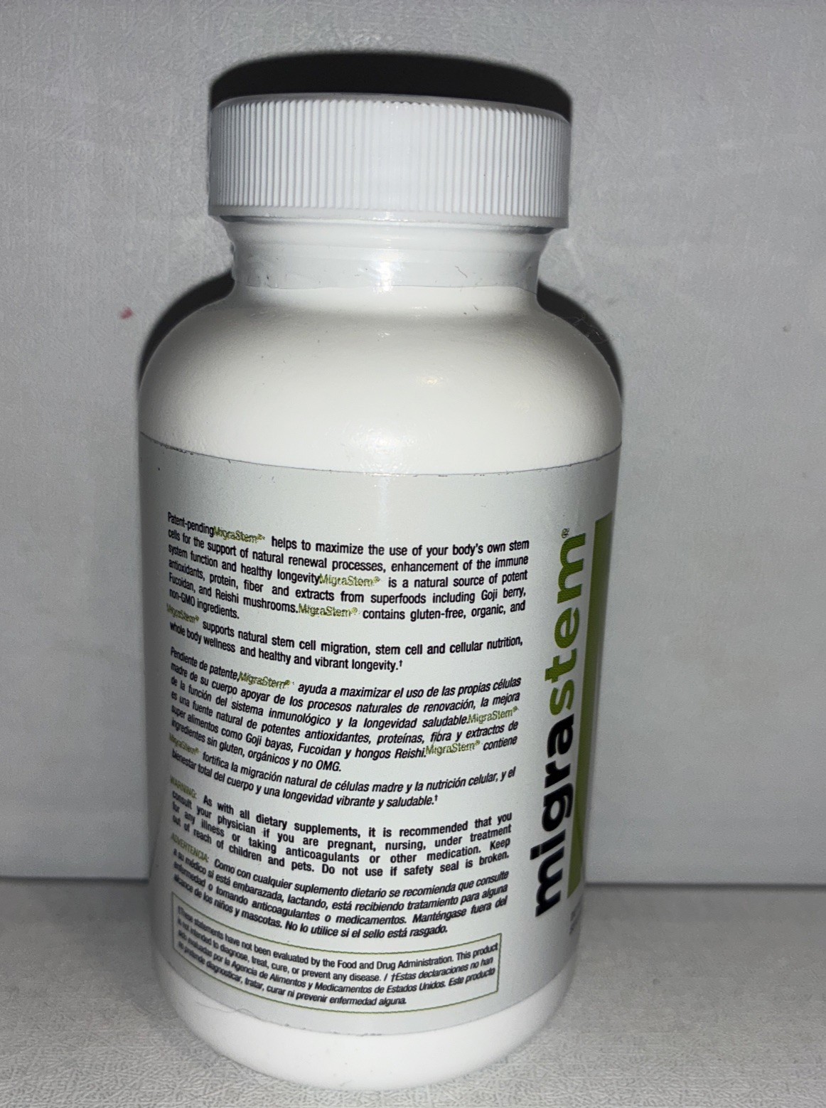 StemTech Migrastem 60 Capsules Advanced Stem Cell Nutrition/Exp 11/2027