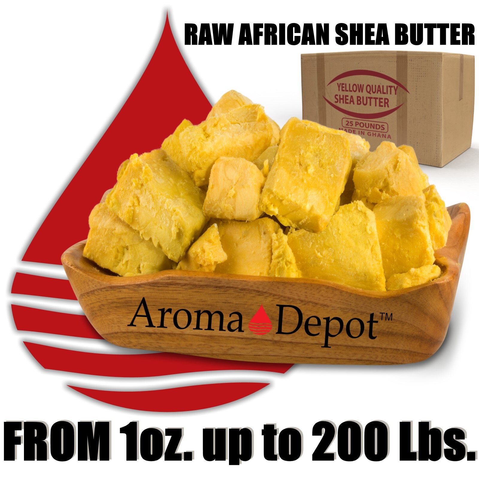 100% Raw African Shea Butter Unrefined Natural Organic Pure YELLOW Wholesale