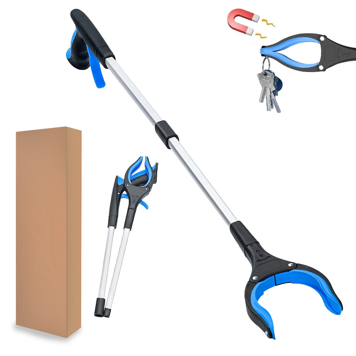 Extra Long Handle Pickup Tool – Heavy Duty Grabber Reacher Tool for Seniors