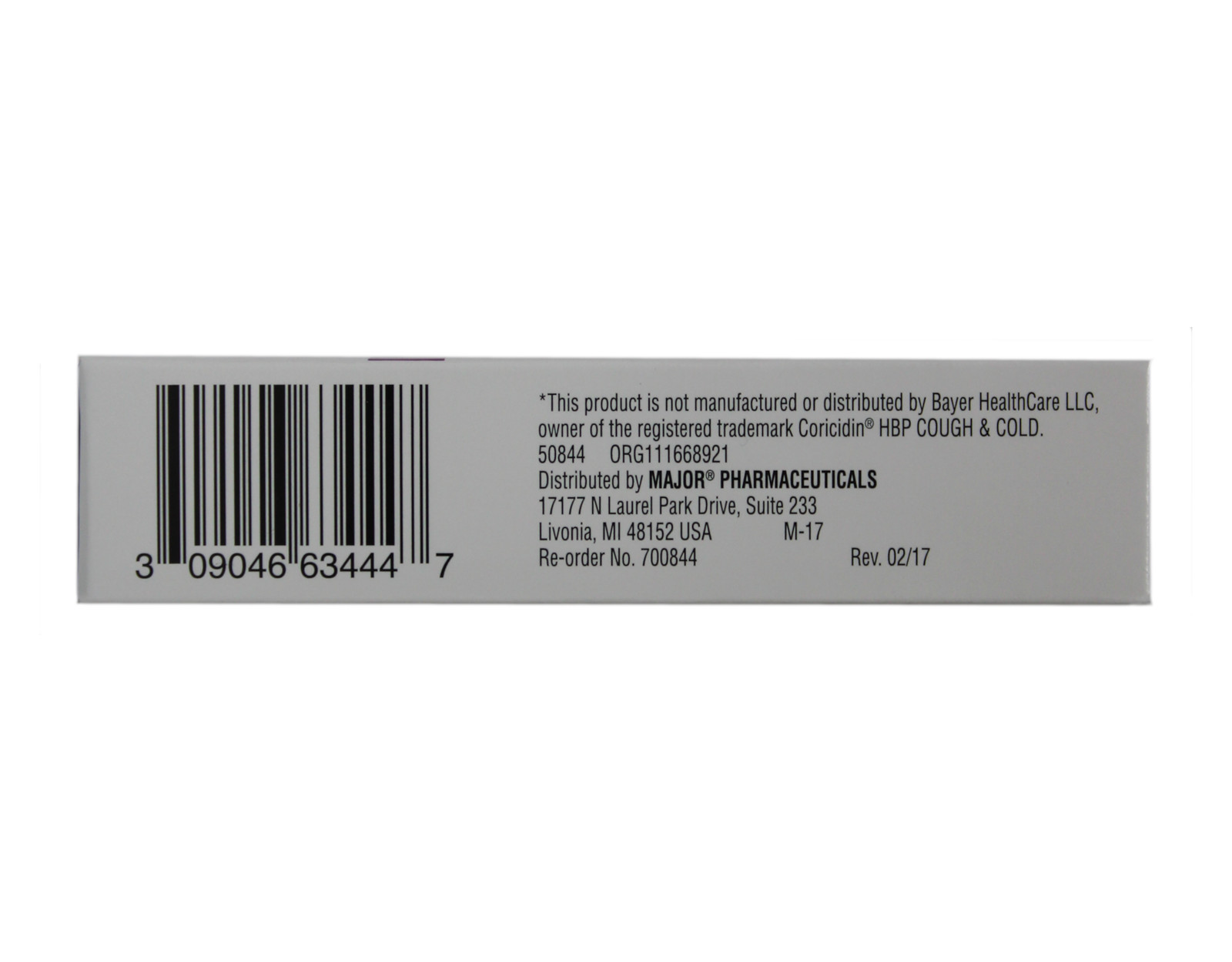 Major Cough & Cold Relief for People with High Blood Pressure 16 Tablets