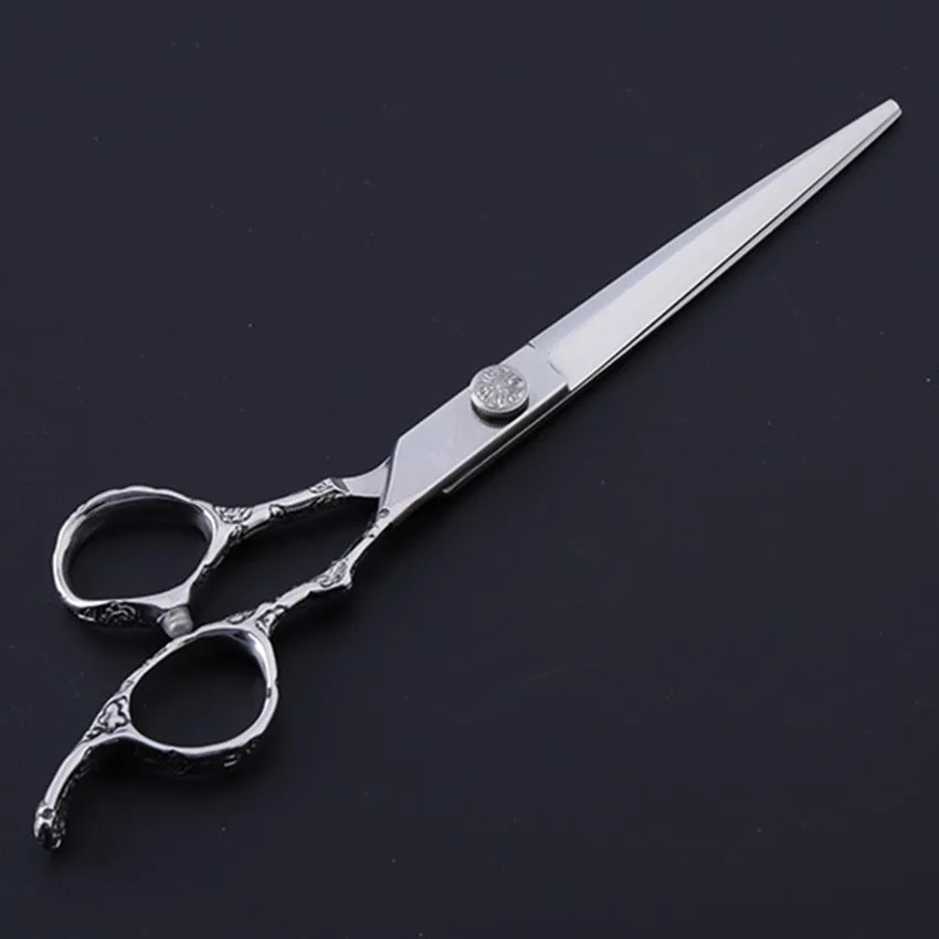 Professional ese 440C Stainless Steel 7 Inch Plum Handle Scissors For Barbe