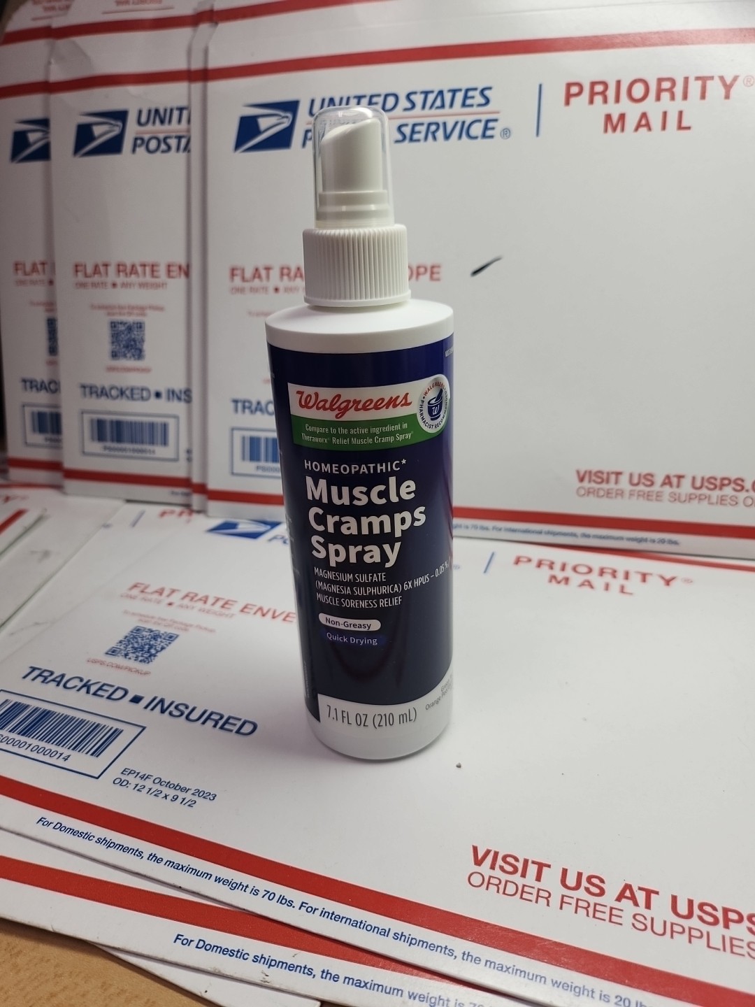Homeopathic Spray for Leg Cramps Foot Cramps & Muscle Soreness 7.1oz NEW, T1