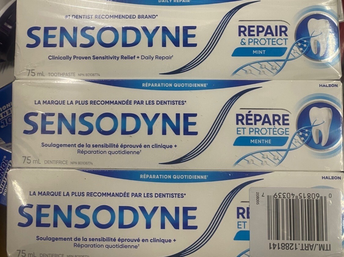 6x Sensodyne Repair & Protect NOVAMIN Mint Daily Repair Toothpaste 75 ml Canada