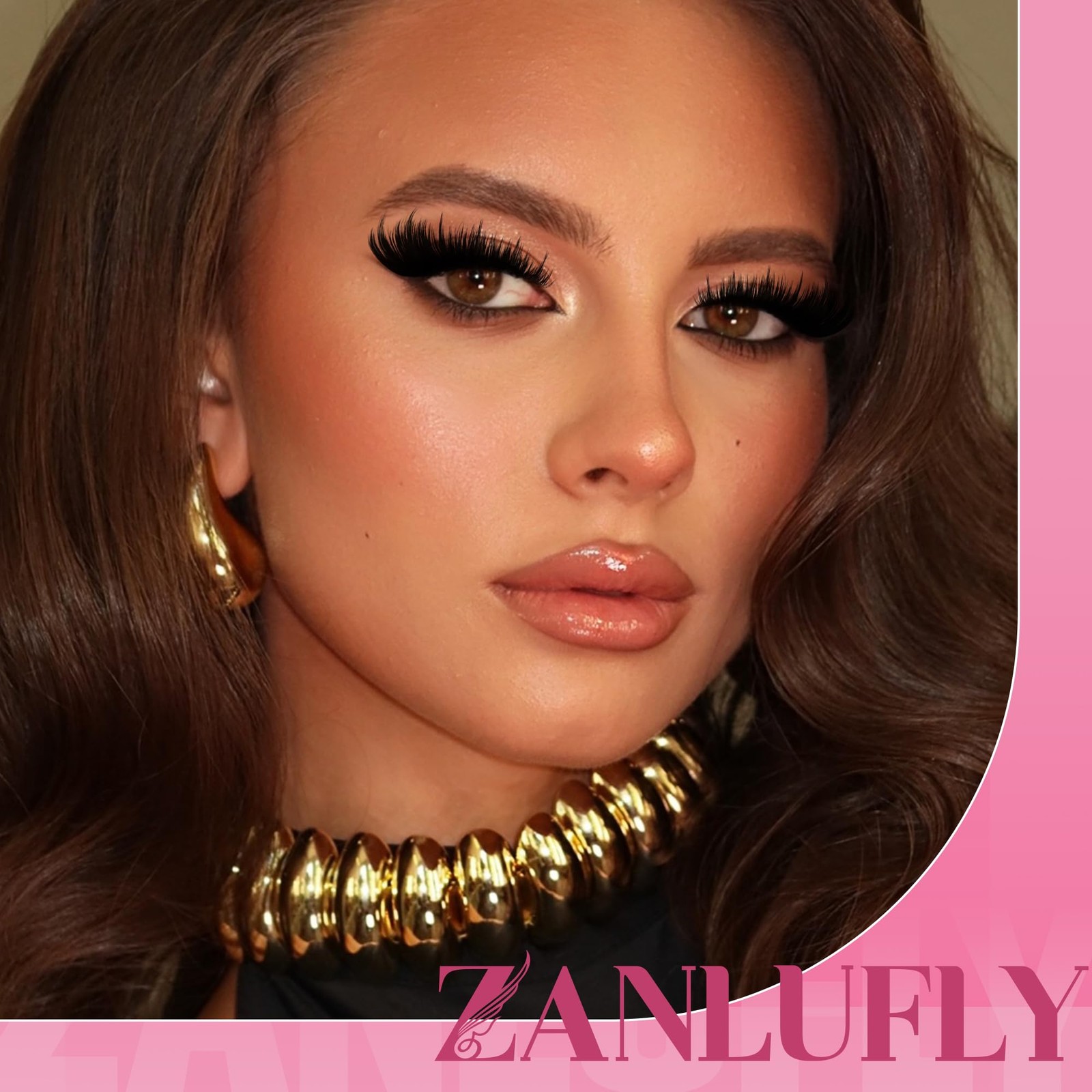 zanlufly Volume Lash Clusters Spiky Eyelash 120 Pcs Thick black