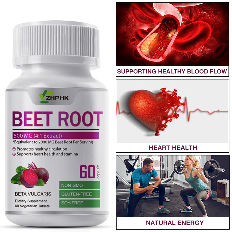 Organic Beet Root Capsules Extra Strength 2000mg Beetroot Powder Extract