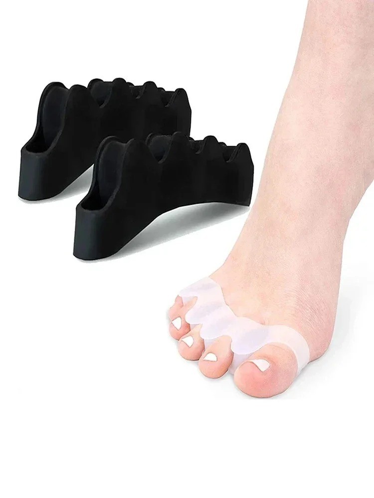 2PCS Silicone Toe Separator Bunion Corrector Soft Gel Toe Spacers 1 Pair Blue