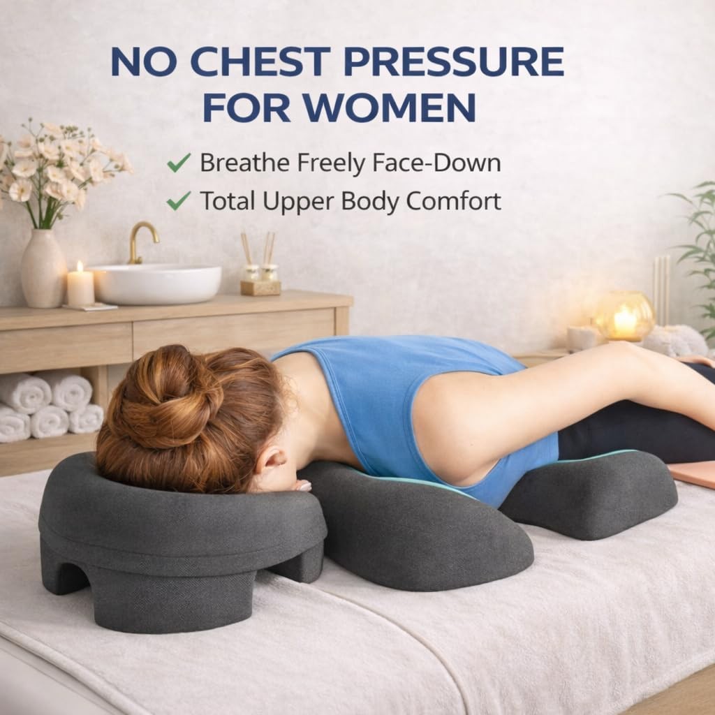 Upgraded 2026 Extra Large Breast Support Pillow for Massage & Relaxation