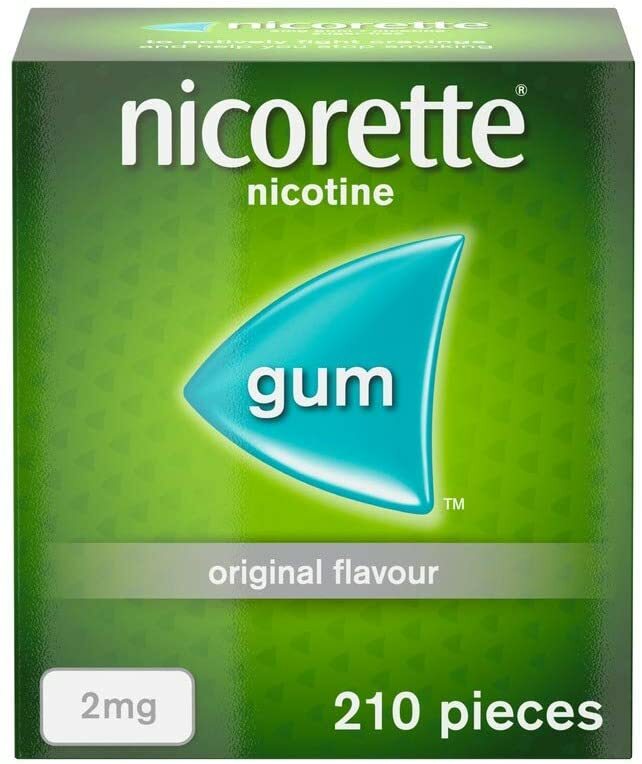 Nicorette ORIGINAL Flavour Gum 2MG 210 Pieces “”USA SELLER–SHIPS SUPER FAST “”