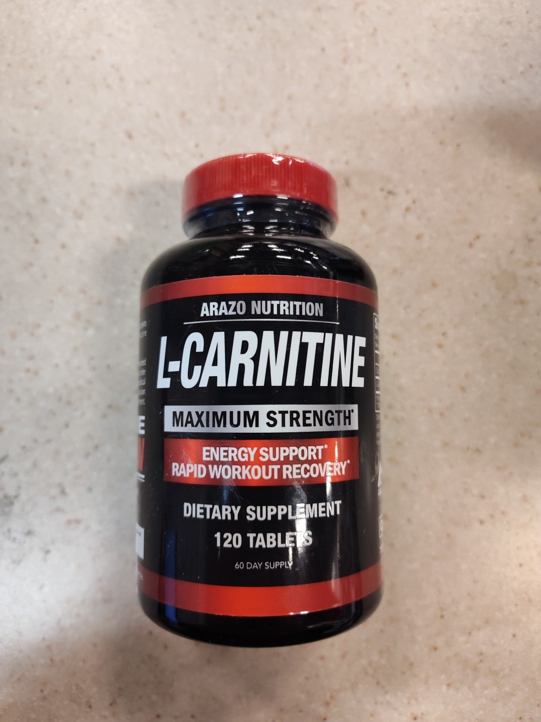 Arazo Nutrition Maximum Strength L-Carnitine Caps- 120 Ct Ex 7/26 FREE SHIP