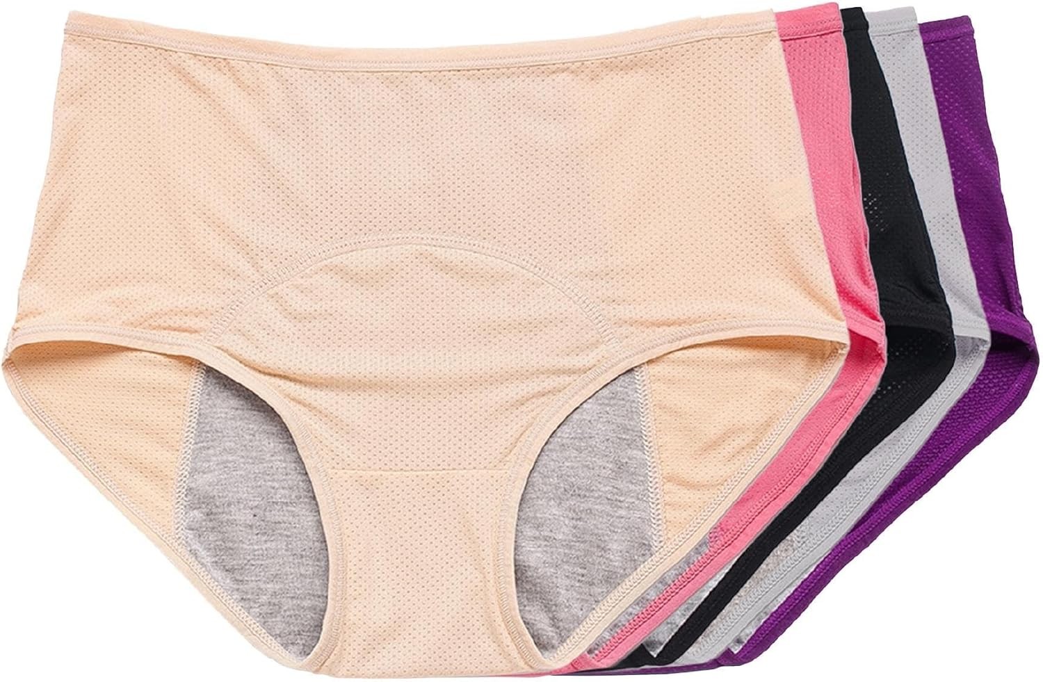 5pcs Leakproof Incontinence Underwear Panties Mesh breathable With Women