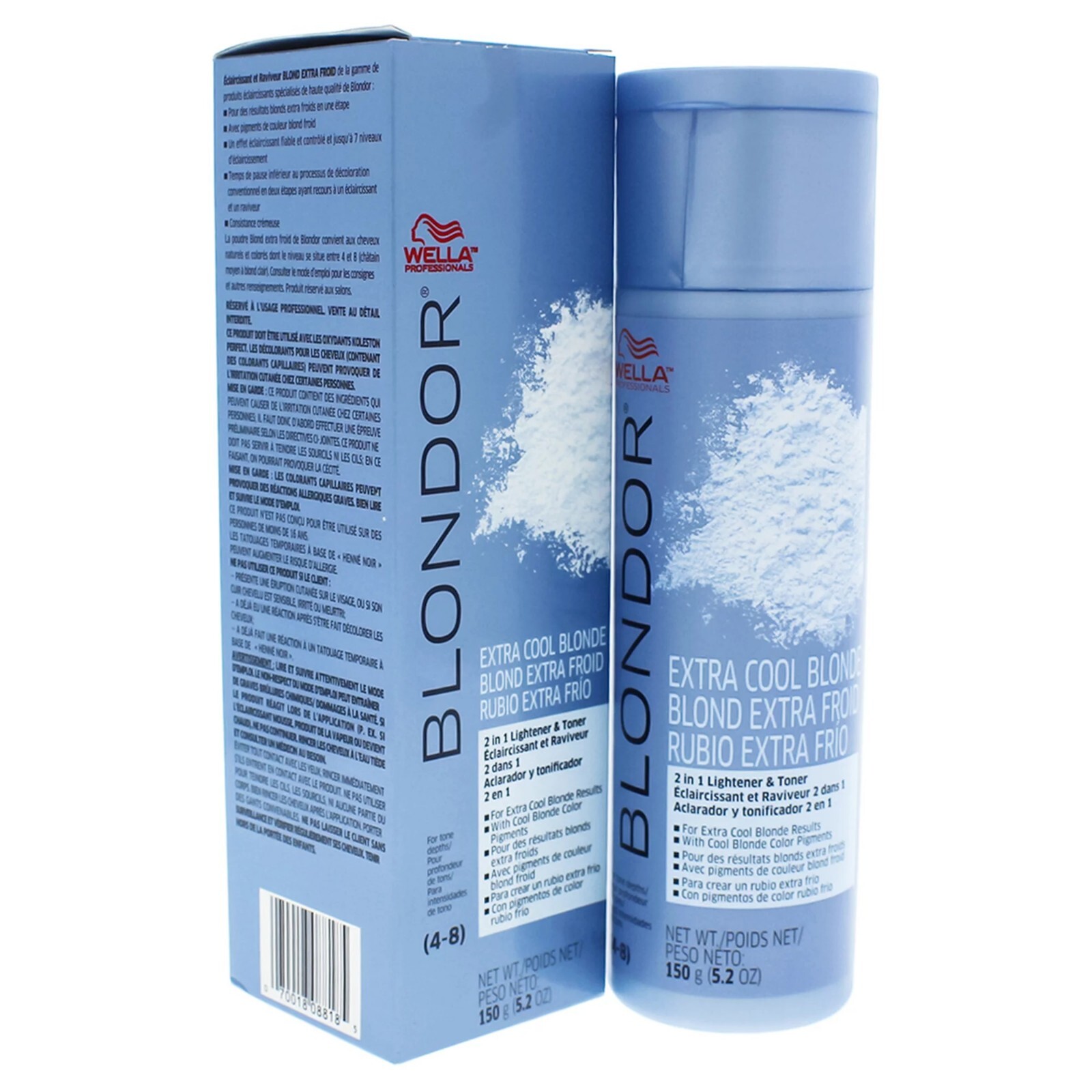 Wella Blondor Extra Cool Blonde Powder Lightener, 5.2 oz