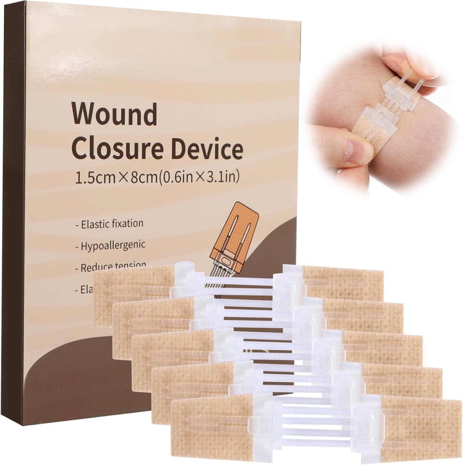 Wound Closure Strips 5Pcs Emergency Laceration Closures Butterfly Stitches