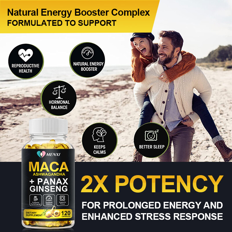 Organic Maca Root Capsules | 240 Pills | Peruvian Maca Extract for Men & Women
