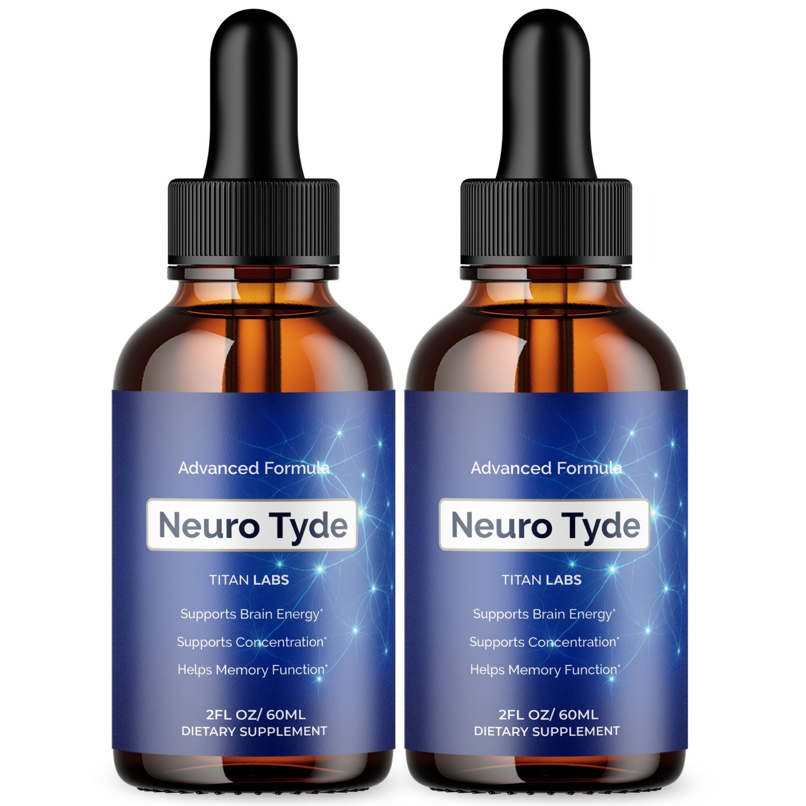 (2 Pack) Neuro Tyde Nootropic Brain Health Support Drops NeuroTyde 60 Servings