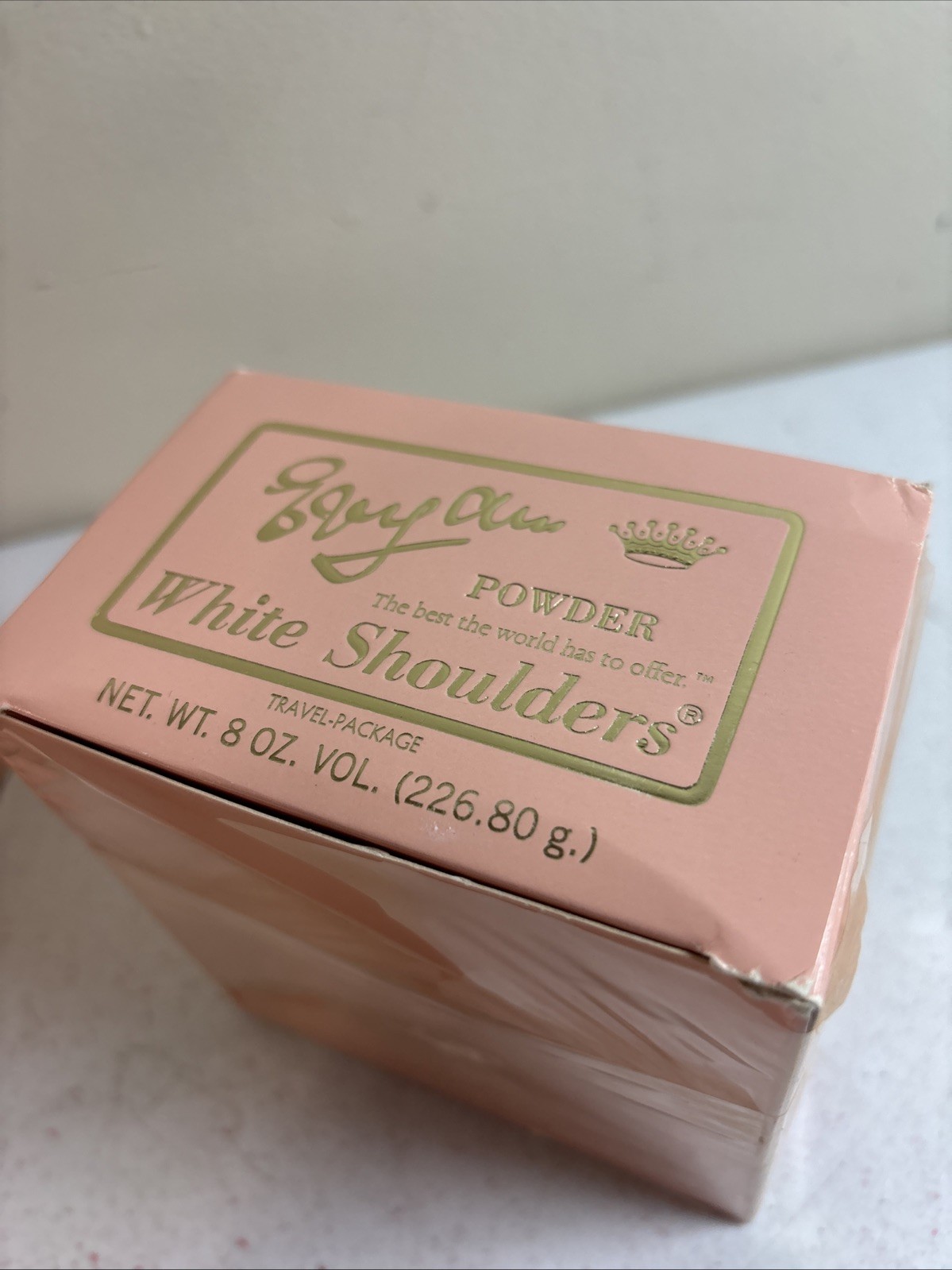 VTG WHITE SHOULDERS by EVYAN DUSTING BODY BATH POWDER 227 GRAMS NOS Read