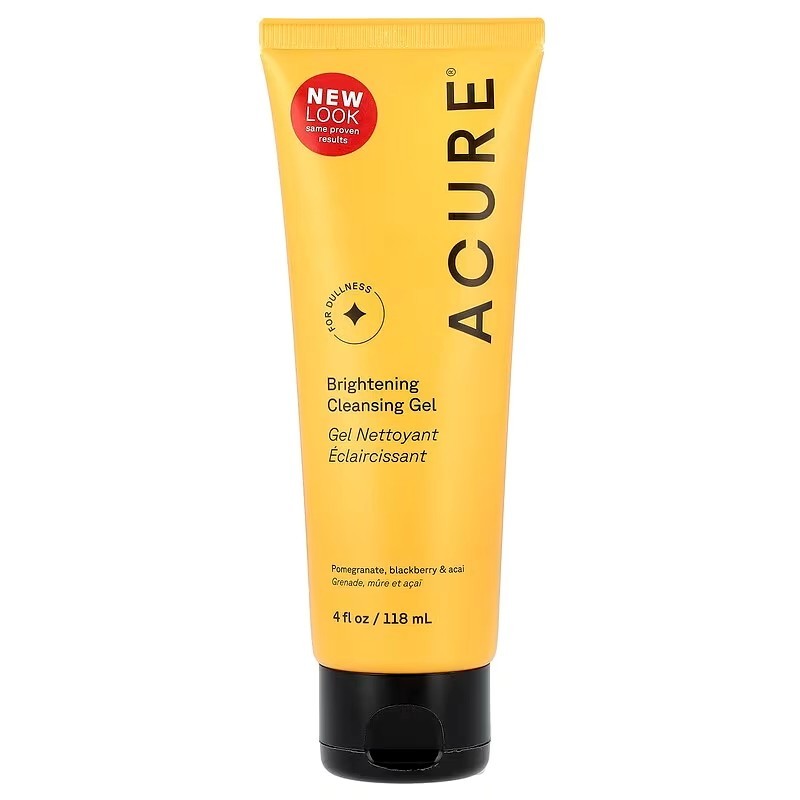 ACURE Brightening Facial Scrub 4oz Vegan Exfoliating Face Wash NEW