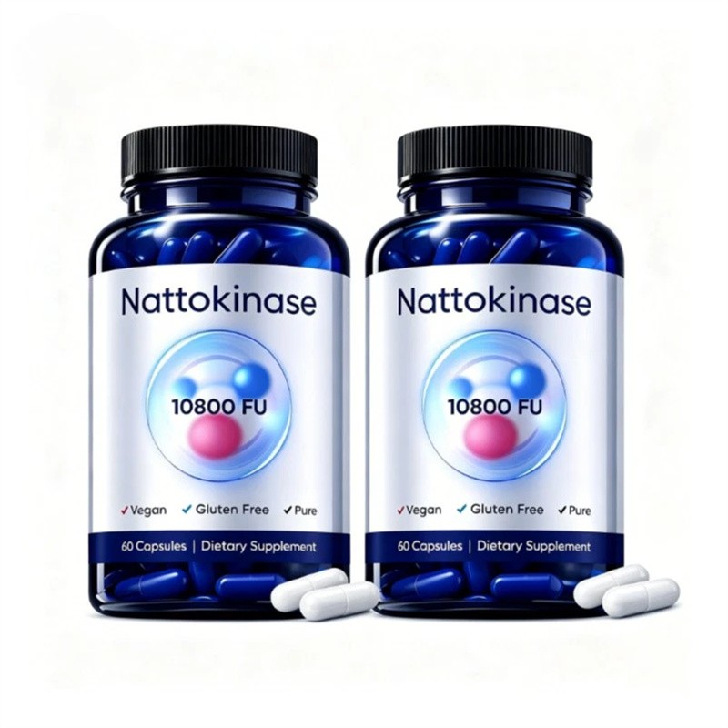 3X Nattokinase Supplement – 10800 FU 60 Capsules Per Serving Heart Circulation
