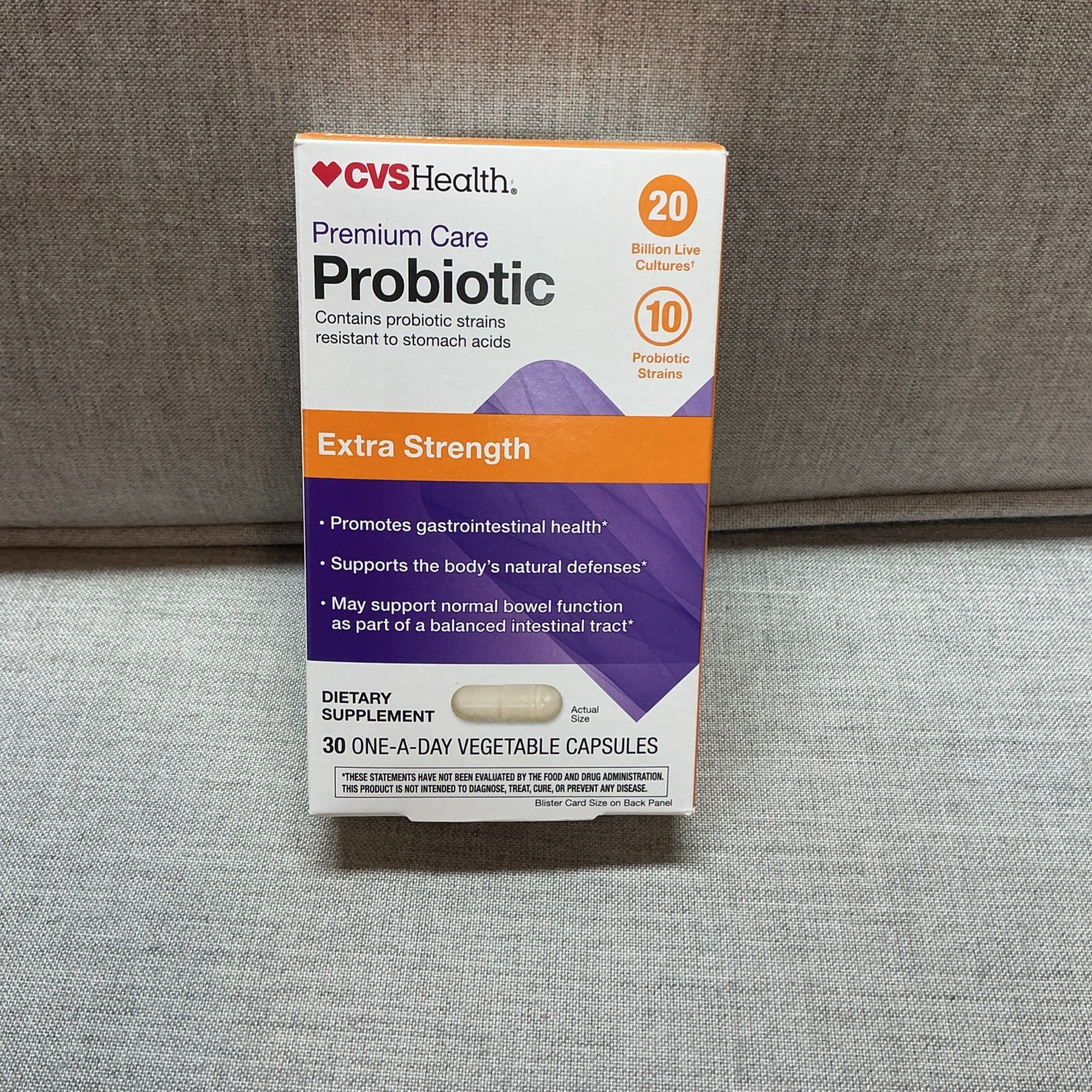 CVS Premium Care Extra Strength Probiotic 30 Vegetable Capsules EXP 06/2027